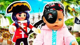 Кукла Беби Бон и Клоун нашли клад? Пираты и Руби из мультика Супер 4 идут по следу! Игры в пиратов