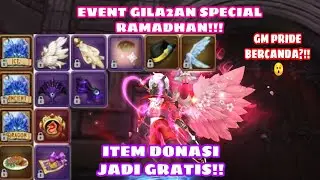 ITEM DONASI JADI GRATIS!!  GM PRIDE BERCANDA?? EVENT RAMADHAN ^^