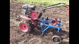 Копаем картошку самодельной копалкой