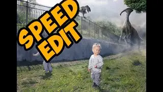 Photoshop Speed edit - Portrait of kids in a lost world