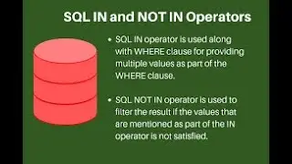SQl - IN and NOT IN keywords