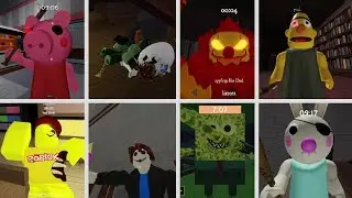 ROBLOX PIGGY vs SPIDER vs RONALD vs PUPPET vs GUESTY vs BAKON vs SPONGE vs BUNNY JUMPSCARE