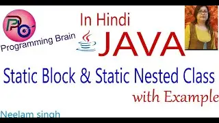 Java static block, static nested class in java with example. Easy to learn.