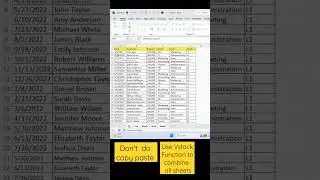 #shorts I  How to use Vstack  Function  in excel  to combine all sheets