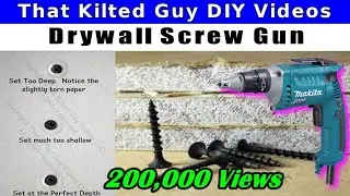 How To Easily Drive Drywall Screws with a Drywall Screw Gun, for Beginners or Pros