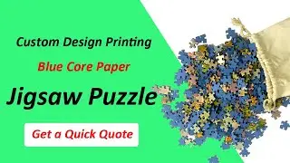 Blue Core Paper Jigsaw Puzzle, Custom Made Cardboard Puzzle Games, Plastic-free Solution
