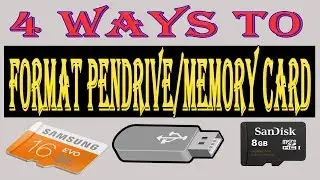 Pendrive Not Format Solution in Hindi/urdu| 4 Ways To Format Pendrive/sd card/memory card.