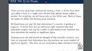 Winter Miniseries Lecture 1 - Floating Point Approximation