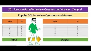 swap id | sql scenario based interview questions and answers | #sql #dataengineers