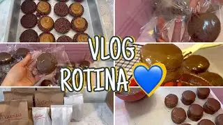 EMBALANDO E FINALIZANDO 45 PÃES DE MEL DE ENCOMENDA 🍯 | VLOG DE ROTINA 💙 | OS PÃES DE MEL VOLTARAM!