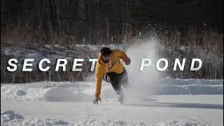 Ice skating on a SECRET POND