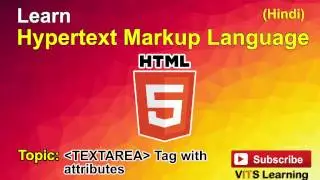 39 HTML   TEXTAREA Tag with attributes