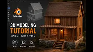 Blender Cabin House Tutorial | Realistic Wooden House in Blender 5.0