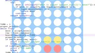 Connect 4 in only 7 minutes! | Python Projects