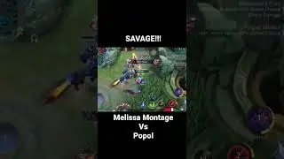 SAVAGE Momment!!! Melissa bantai popol | 1 vs 5 combo lord | #mobilelegends #shorts #melissa