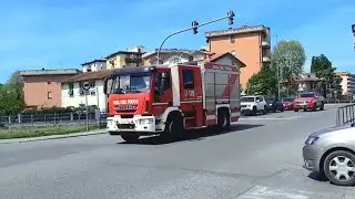 [Rare] Passaggio VVF di Montevarchi con APS Iveco Maxicity III serie + AIB Ford Ranger in emergenza