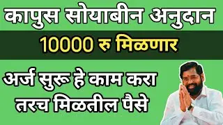 कापुस सोयाबीन अनुदानासाठी अर्ज सुरू| तुम्ही अर्ज भरून दिला का?