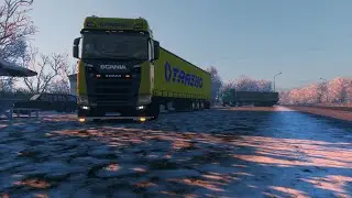 #eurotrucksimulator2   Стрим  Тк TRASKO. Выезжаем с  Медвежьегорска. (продолжение рейса)