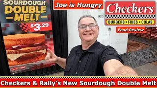 Checkers & Rally’s New Sourdough Double Melt Review | Joe is Hungry 🏁🍔🏎️🍋🥖🍞🌡️