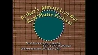 Arthur's Almost Live Not Real Music Festival SCAN
