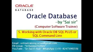5. Working with Oracle DataBase SQL PLUS or Command Line