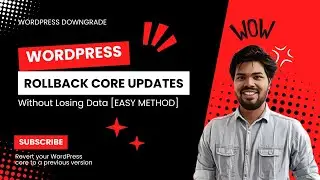 How to Rollback WordPress Core Updates Without Losing Data [EASY METHOD]