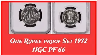 Rare 😯 One Rupee 1972 proof set coin | 1972 1 Rupee Coin Value