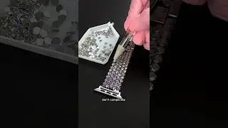 Как клеить стразы на ремешок для Смарт часов. #diy #стразы #инкрустация #rhinestones #fashion