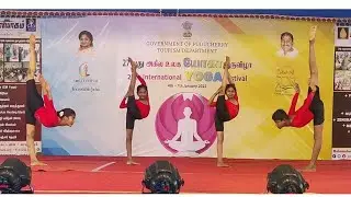 Part -3 yoga demo at international yoga festival 