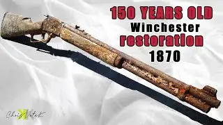 TRES RARE RESTAURATION COMPLETE DE LA WINCHESTER 1870 TROUVÉE A LA PECHE A L'AIMANT