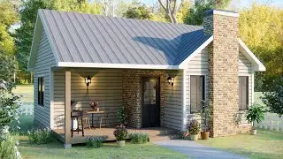 26'x23' (8x7m) Discover the Beauty of a Small and Cozy Country House | Tiny House Full Tour!