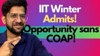 What are Winter admissions in IIT? opportunity to do MS/M-Tech/PhD in IIT with less competition.