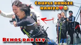 FUNNIEST REACTION 😂ESTO DAR KAILEY LAGEYKO THIYENA 🥹🙏 COUPLE BUNGEE PANI HANIYO ❤️ BEHOS JHANNAI
