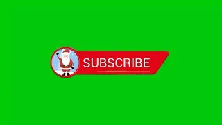 Subscribe Green Screen Christmas theme 🌲 | Subscribe Button Green Screen for Christmas New