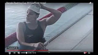 Very beautifull and muscular  swimmer girl in the swimnig-pool