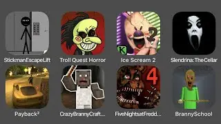 Stickman Escape Lift, Troll Quest Horror, Ice Scream 2, Slendrina The Cellar, #misssubwayrun