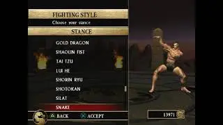 MK: Armageddon Kreate A Fighter All Weapons, Stances, Special moves, throws, voices, and win poses