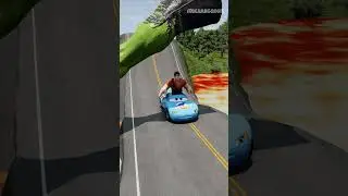 Funny Cars & Motorcycles Going to Spinner Hulk's Foot Crush in BeamNG.drive