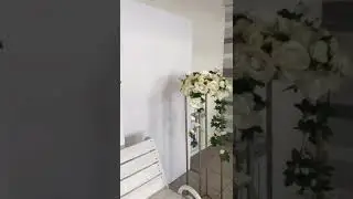 белая фотозона классика из 3х модулей и лавочки