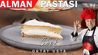 Puffy Cake with Cream and Powdered Sugar on top