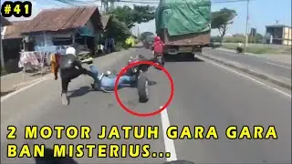 Kompilasi Crash #41 | 2 Motor Jatuh Gara gara Ban Misterius | Kumpulan motor jatuh kecelakaan