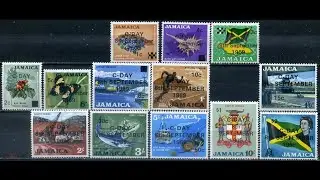 Обзор на распаковку почтовых марок - Почтовые марки Британской колонии - Ямайка 1969 года.