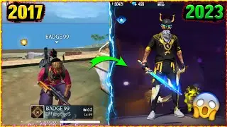 FREE FIRE PLAYERS 2017 VS 2023⚡⚡ - BADGE 99