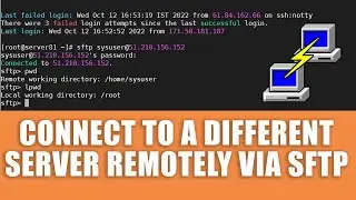 How to connect remote server from local server using SFTP command via SSH?