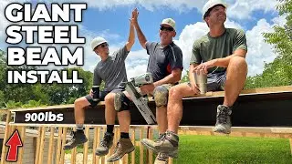 Modifying and Lifting an INSANE STEEL BEAM to Support Our Dream House