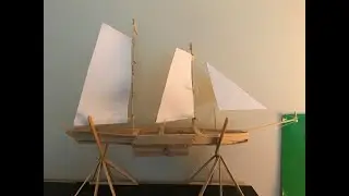 Popsicle Stick Boat Maiden Voyage