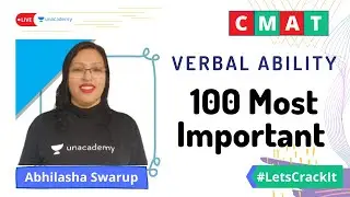 CMAT 2021 | Verbal Ability With Abhilasha Swarup | Unacademy CATalyst