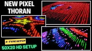 20FT X 40FT HD Pixel led light Building Decoration || 50×40 HD Pixel led thoran setup