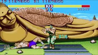 Street Fighter 2 Champion Edition| Guile Only Throw |  REAL 60FPS