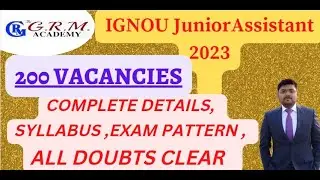 IGNOU JuniorAssistant-cum-Typist(JAT) Recruitment 2023 200 VACANCY #IGNOU_JUNIOR_ASSISTANT_2023_EXAM